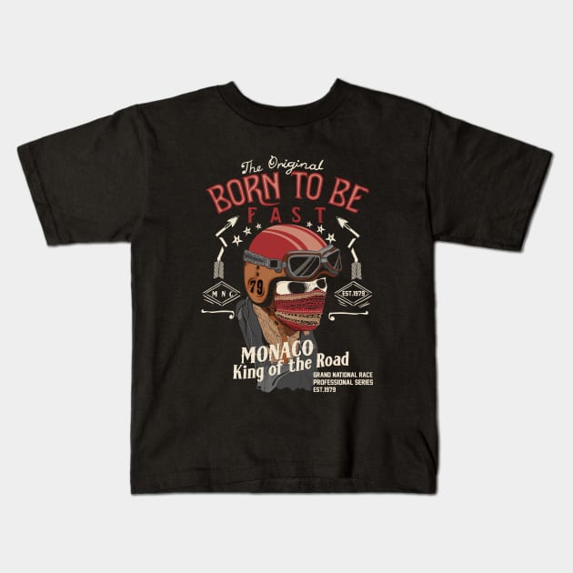 Born To Be Fast Kids T-Shirt by oksmash